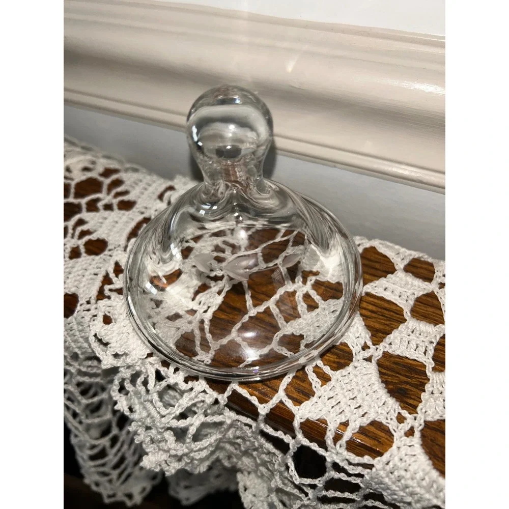 Vintage Princess House Etched Glass 3 Tier Stacking Candy Dish